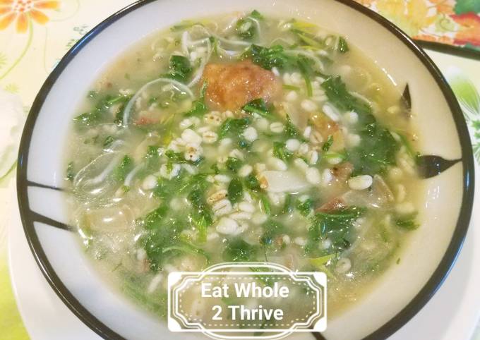Recipe of Speedy Barley Shepherd's Purse fish ball congee ๅคง้บฆ่ ่้ฑผไธธ็ฒฅ Recipe of Speedy Barley Shepherd's Purse fish ball congee ๅคง้บฆ่ ่้ฑผไธธ็ฒฅ